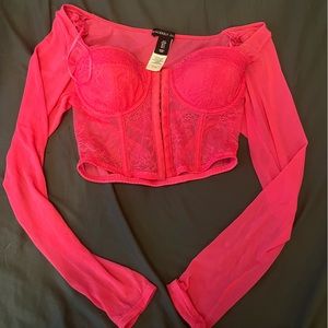 New corset long sleeve top